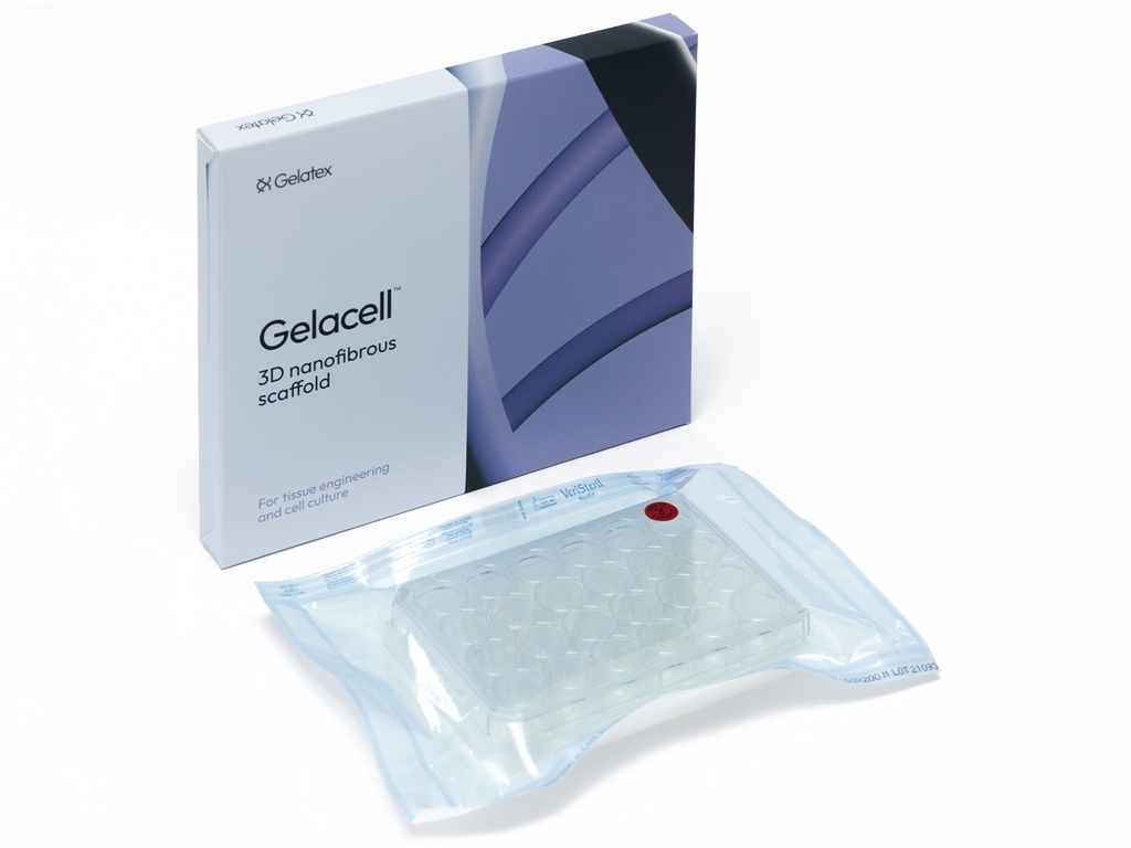 Gelacell™ - PLGA:PCL 24 well plate with cell crowns | Gelatex